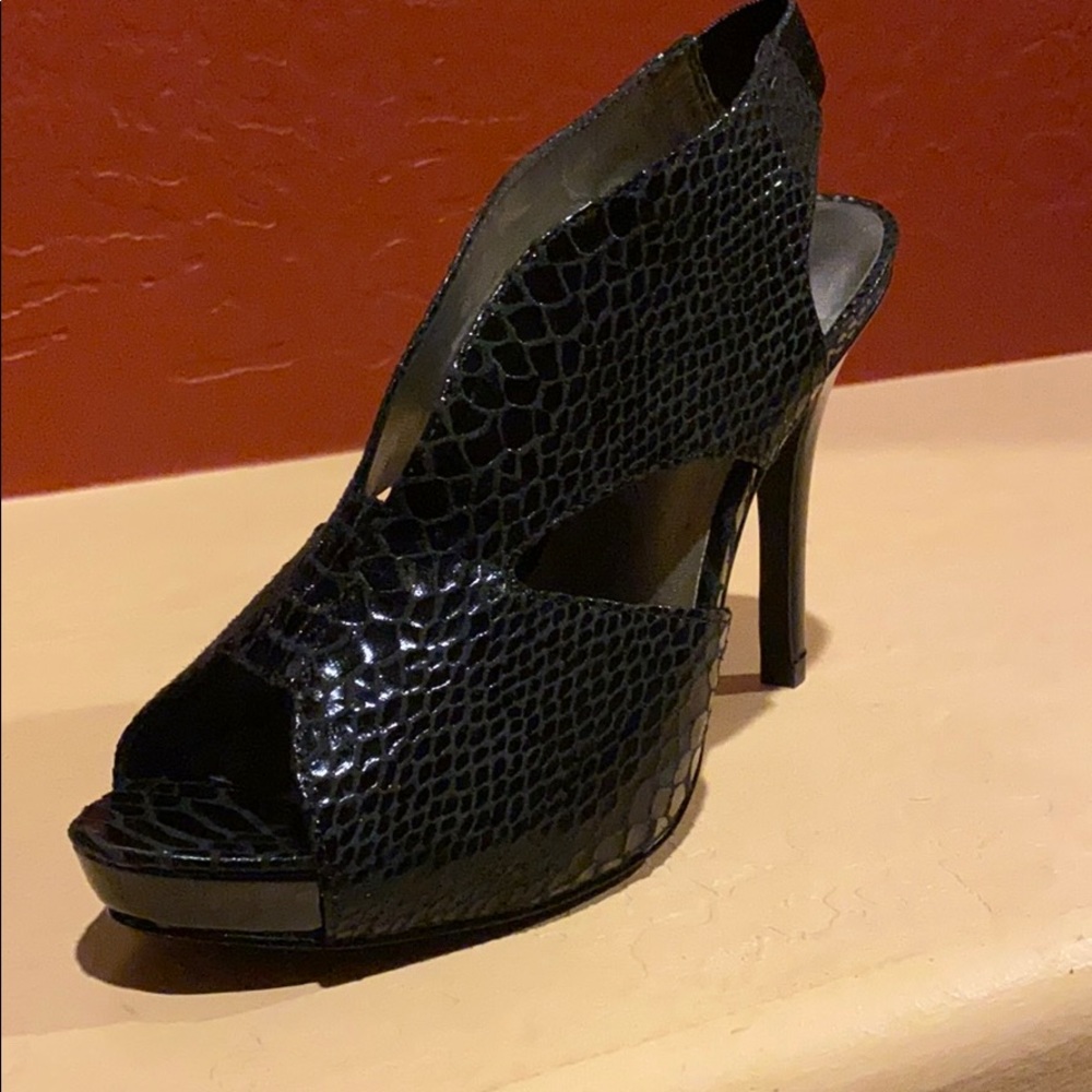 Moda black python print shoes - Picture 4 of 4